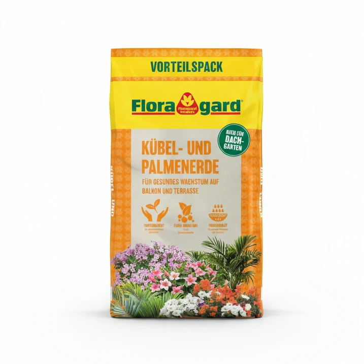 Floragard Kübel- & Palmenerde mediterran 50 l – Für Palmen, Kübel- & Mediterranpflanzen