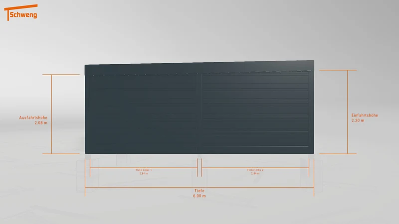 #AT Schweng Flachdachcarport C600 (ID 852xw2)