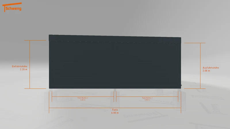 #AT Schweng Flachdachcarport C600 (ID 852xw2)