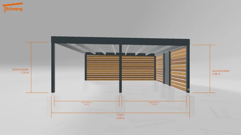 #DE Schweng Flachdachcarport C600 (ID qdxbkz) #MTG
