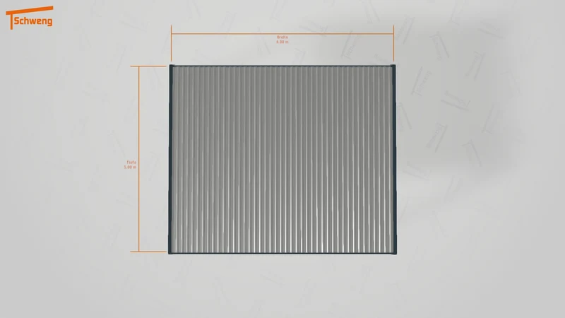 #DE Schweng Flachdachcarport C600 (ID 852x4x)