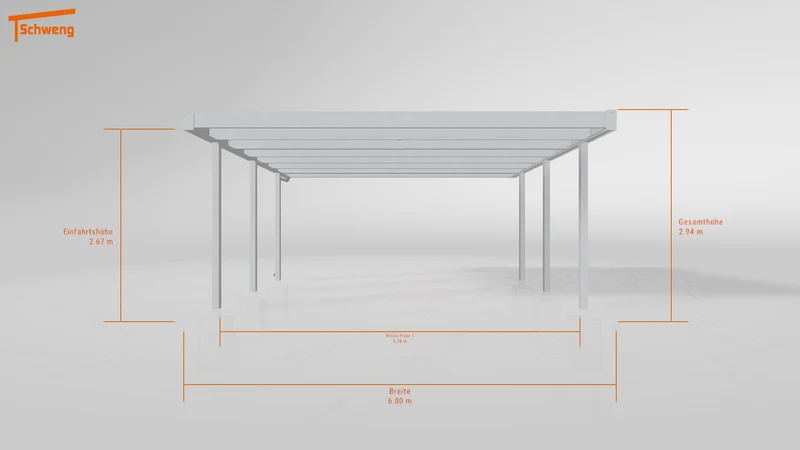 #DE Schweng Flachdachcarport C600+ (ID 5mx2kq) #MTG