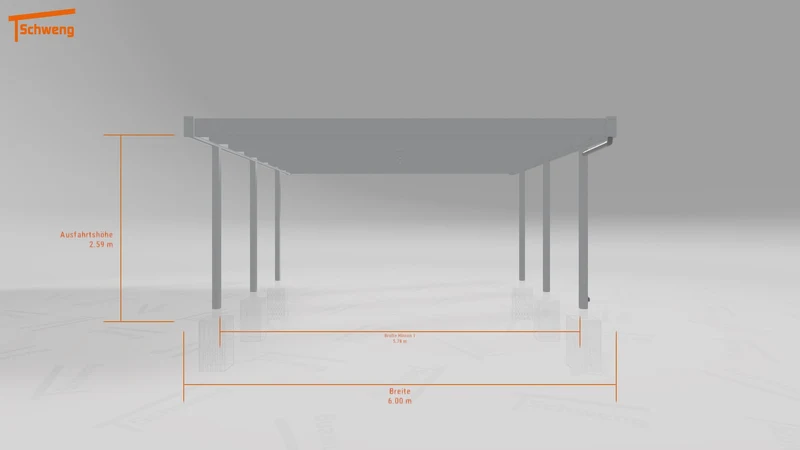 #DE Schweng Flachdachcarport C600+ (ID 5mx2kq) #MTG