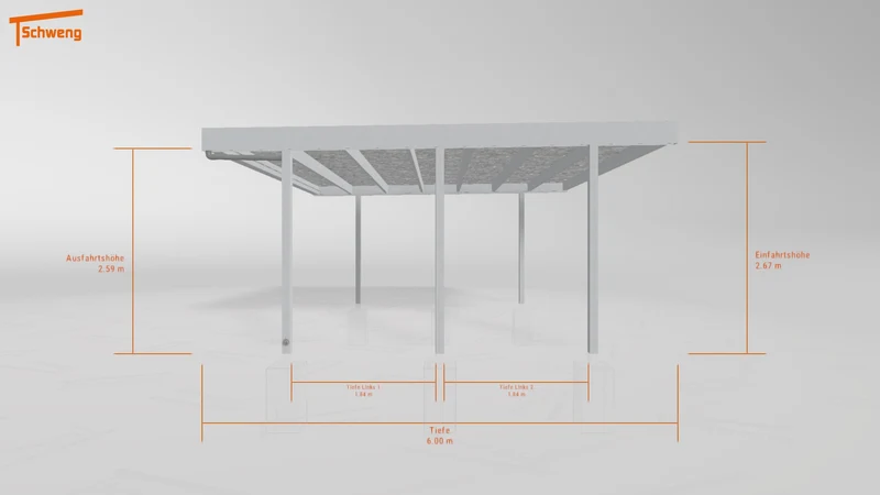 #DE Schweng Flachdachcarport C600+ (ID 5mx2kq) #MTG