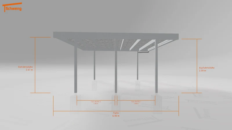 #DE Schweng Flachdachcarport C600+ (ID 5mx2kq) #MTG