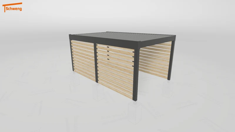 #DE Schweng Flachdachcarport C600 (ID 3359kn)