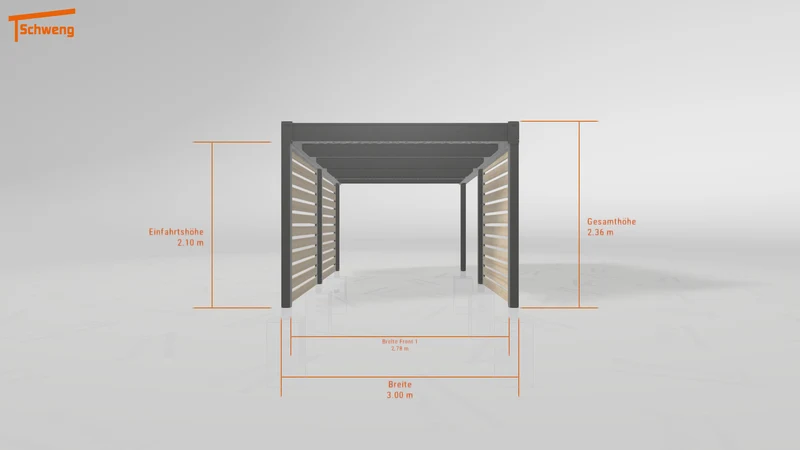 #DE Schweng Flachdachcarport C600 (ID 3359kn)