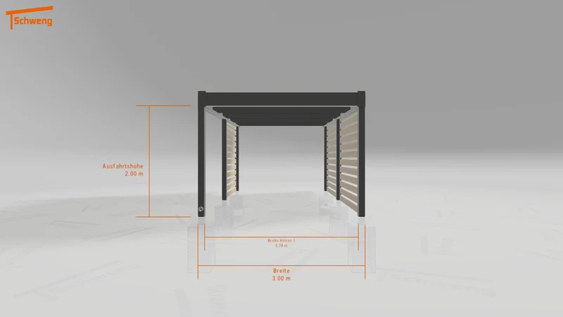 #DE Schweng Flachdachcarport C600 (ID 3359kn)