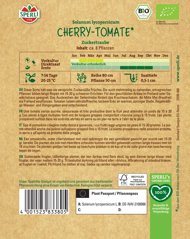 BIO Cherrytomatensamen