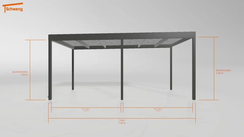 #DE Schweng Flachdachcarport C600 (ID 852x27)