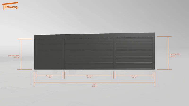 #DE Schweng Flachdachcarport C600 (ID bk4yj5)