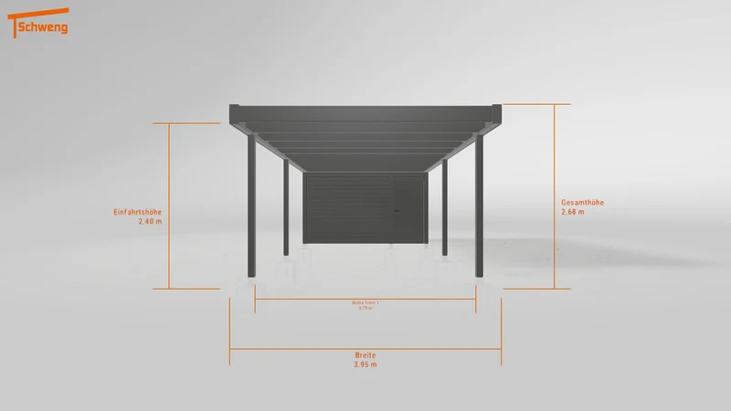 #DE Schweng Flachdachcarport C600 (ID 77jp5g)