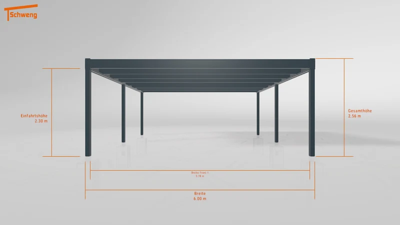 #DE Schweng Flachdachcarport C600+ (ID 9wz3v8)