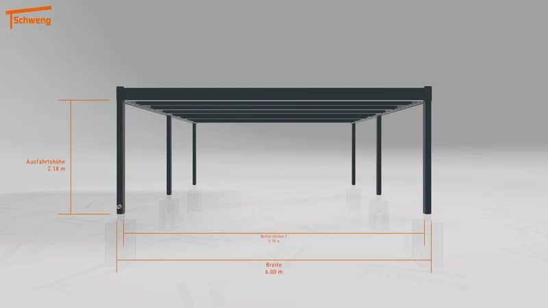 #DE Schweng Flachdachcarport C600+ (ID 9wz3v8)
