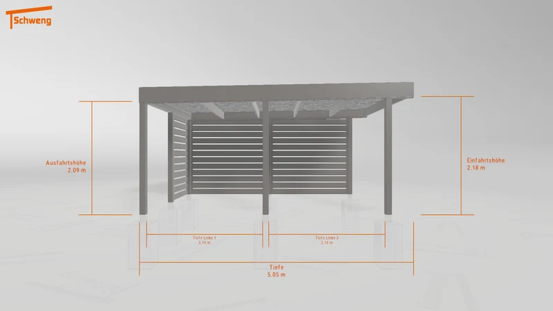 #DE Schweng Flachdachcarport C600 (ID bk4bw2) #MTG