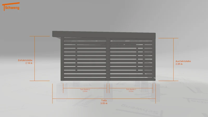 #DE Schweng Flachdachcarport C600 (ID bk4bw2) #MTG