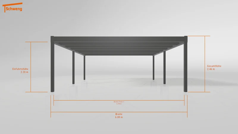 #DE Schweng Flachdachcarport C600+ (ID w3bd9w)