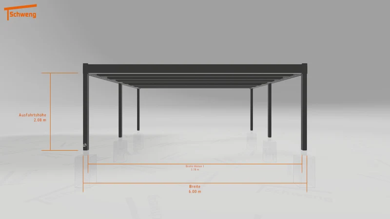 #DE Schweng Flachdachcarport C600+ (ID w3bd9w)