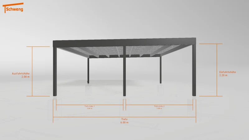 #DE Schweng Flachdachcarport C600+ (ID w3bd9w)