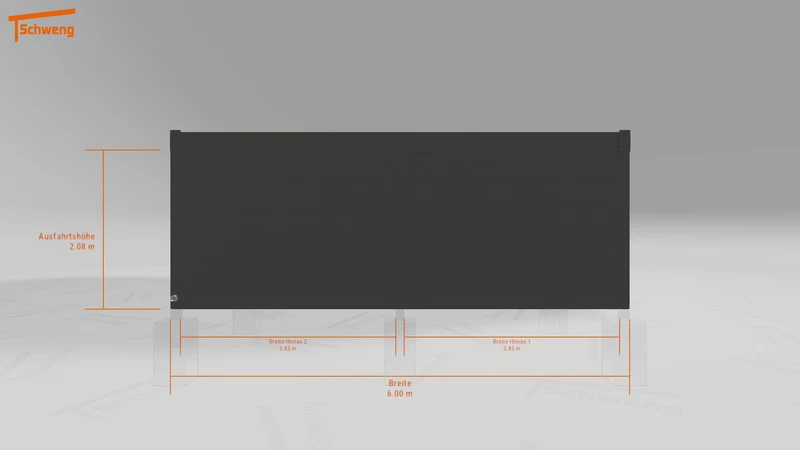 #DE Schweng Flachdachcarport C600+ (ID pb748y)