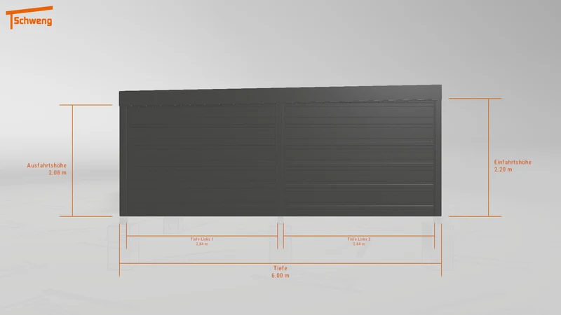 #DE Schweng Flachdachcarport C600+ (ID pb748y)