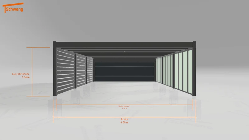 #DE Schweng Flachdachcarport C600+ (ID 77jxwz) #MTG