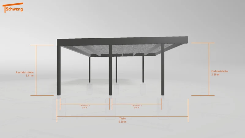 #DE Schweng Flachdachcarport C600 (ID mj947g) #MTG