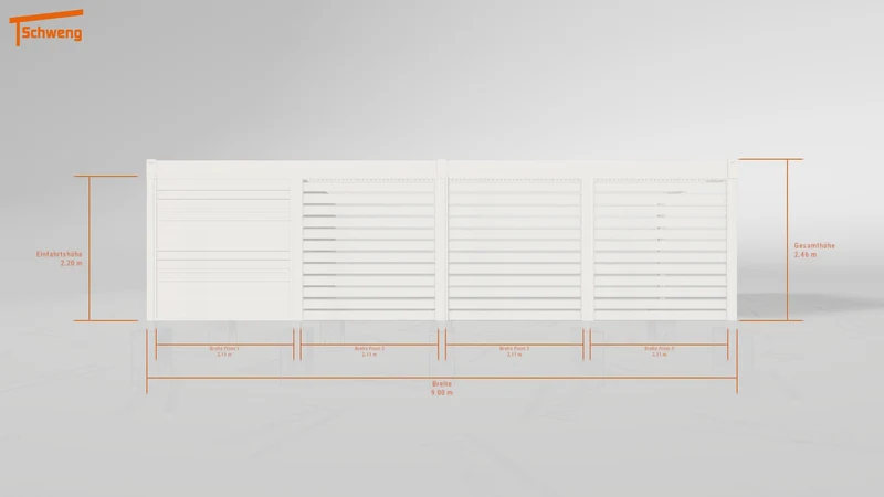 #DE Schweng Flachdachcarport C600 (ID bk4ygr)