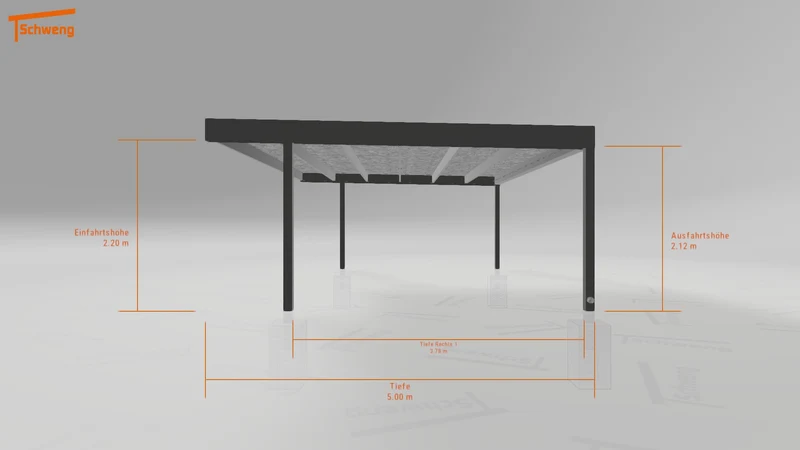 #DE Schweng Flachdachcarport C600 (ID 5mx2gk) #MTG