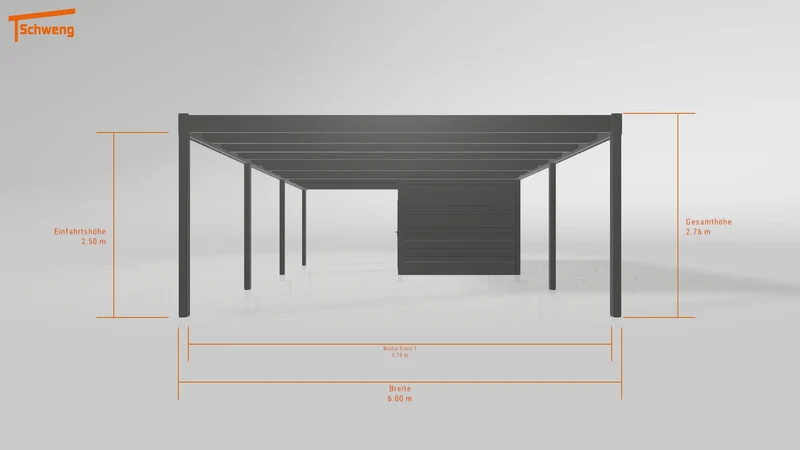 #DE Schweng Flachdachcarport C600+ (ID 9wz3np)