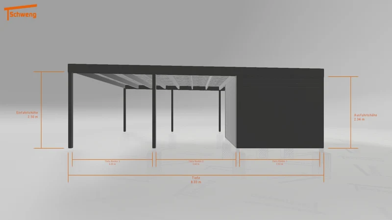 #DE Schweng Flachdachcarport C600+ (ID 9wz3np)