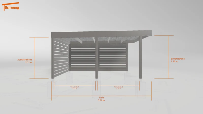 #DE Schweng Flachdachcarport C600 (ID g7298r) #MTG