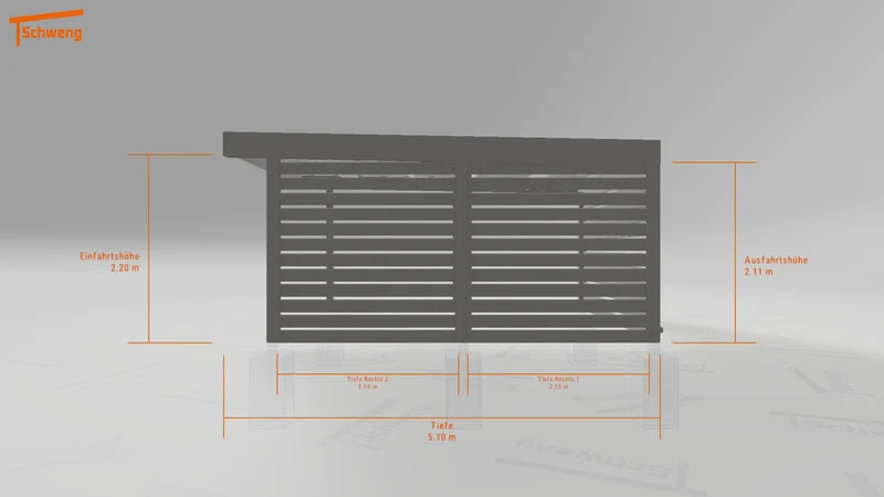 #DE Schweng Flachdachcarport C600 (ID g7298r) #MTG