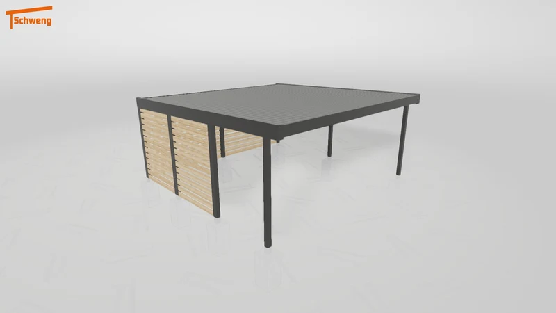 #DE Schweng Flachdachcarport C600+ (ID 427y5g) #MTG