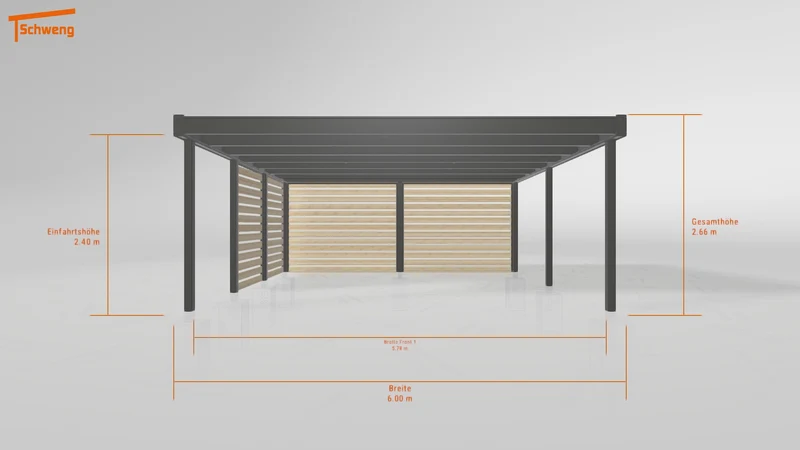 #DE Schweng Flachdachcarport C600+ (ID 427y5g) #MTG