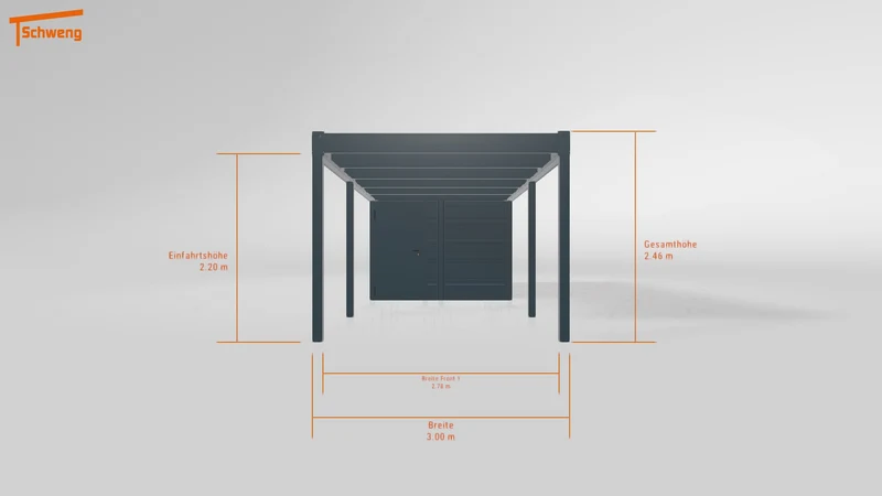 #DE Schweng Flachdachcarport C600 (ID jj4dmq)