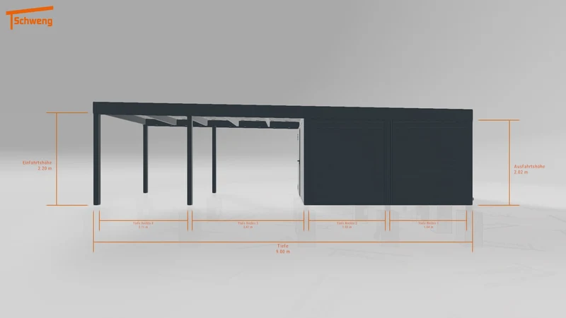 #DE Schweng Flachdachcarport C600 (ID jj4dmq)