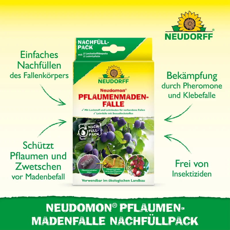 Neudomon PflaumenmadenFalle Nachfüllpack