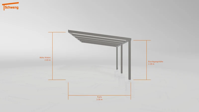 #DE Schweng Terrassenüberdachung S350 (ID k2483g)