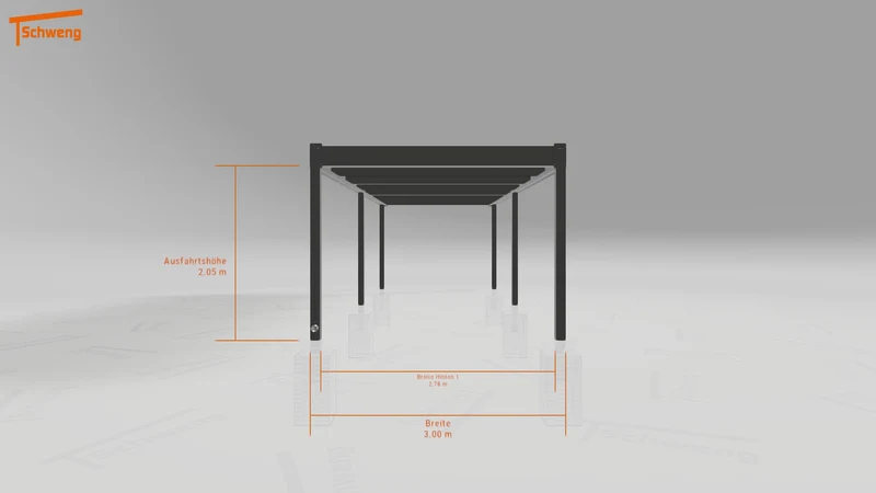 #DE Schweng Flachdachcarport C600 (ID jj4k3x)