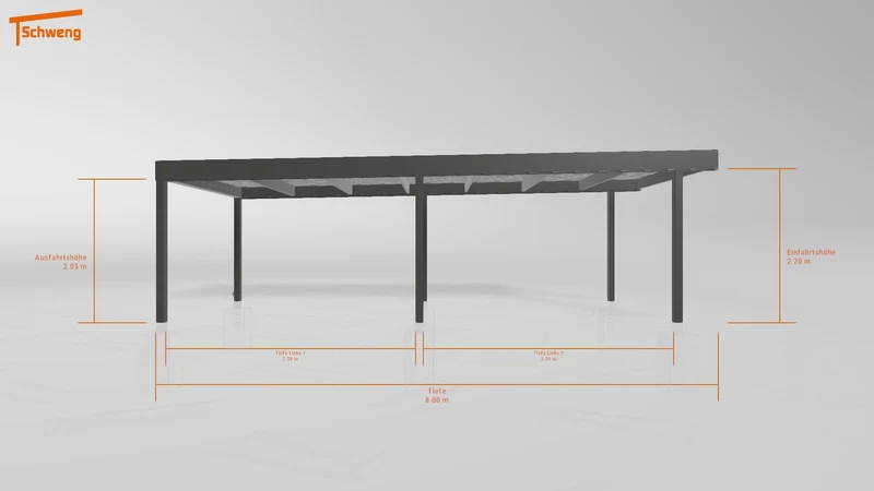 #DE Schweng Flachdachcarport C600 (ID jj4k3x)
