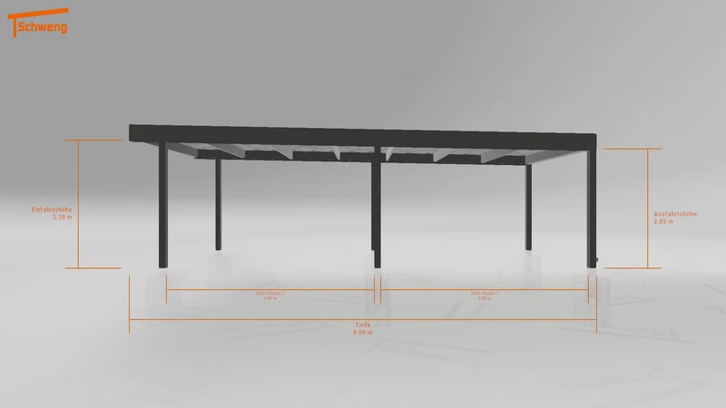 #DE Schweng Flachdachcarport C600 (ID jj4k3x)