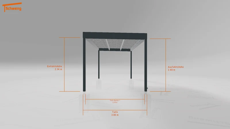 #DE Schweng Flachdachcarport C600 (ID 5mx2dk) #MTG