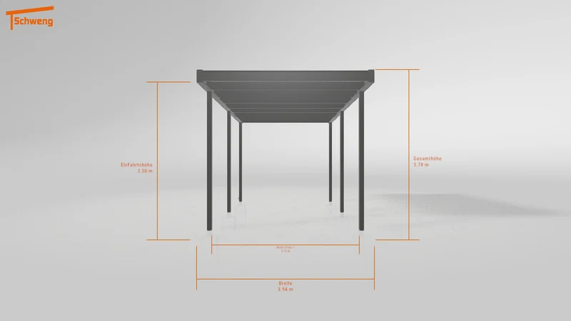 #DE Schweng Flachdachcarport C600 (ID g72nzb)
