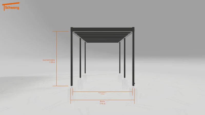#DE Schweng Flachdachcarport C600 (ID g72nzb)