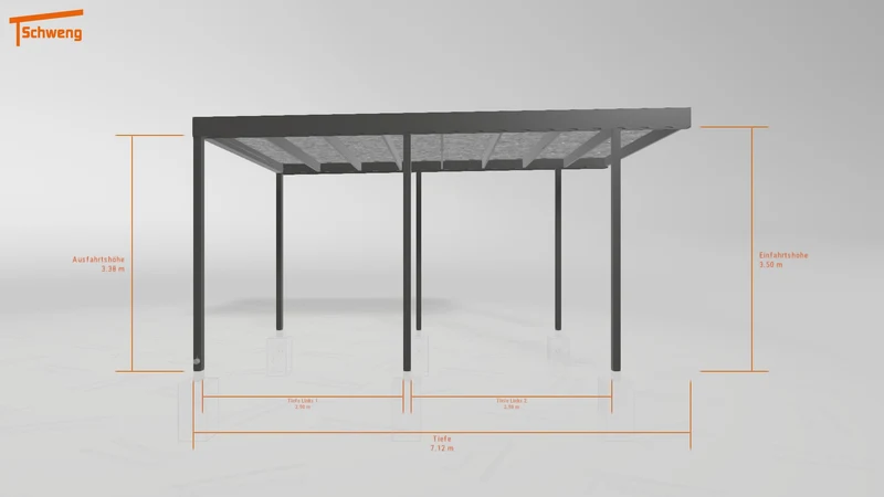 #DE Schweng Flachdachcarport C600 (ID g72nzb)