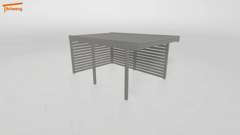 #DE Schweng Flachdachcarport C600 (ID bk4b9v)