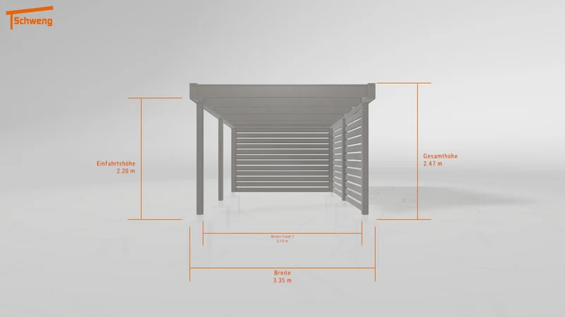 #DE Schweng Flachdachcarport C600 (ID bk4b9v)