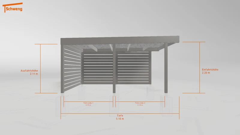 #DE Schweng Flachdachcarport C600 (ID bk4b9v)