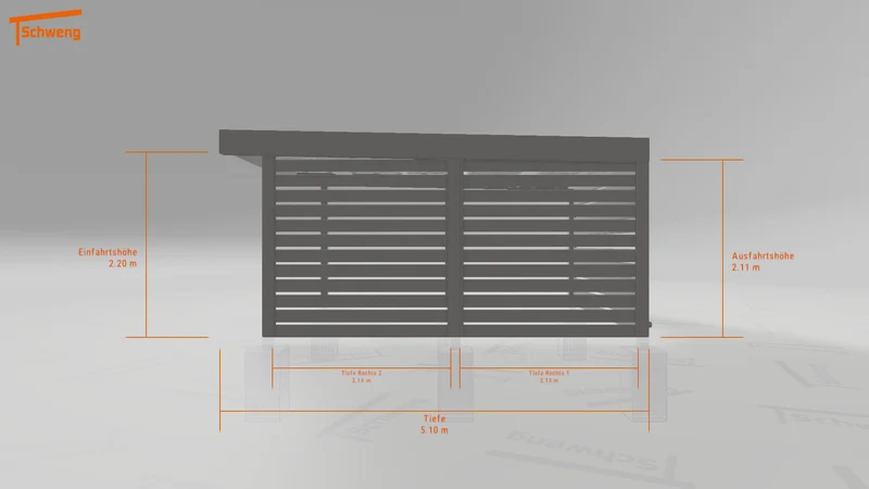 #DE Schweng Flachdachcarport C600 (ID bk4b9v)
